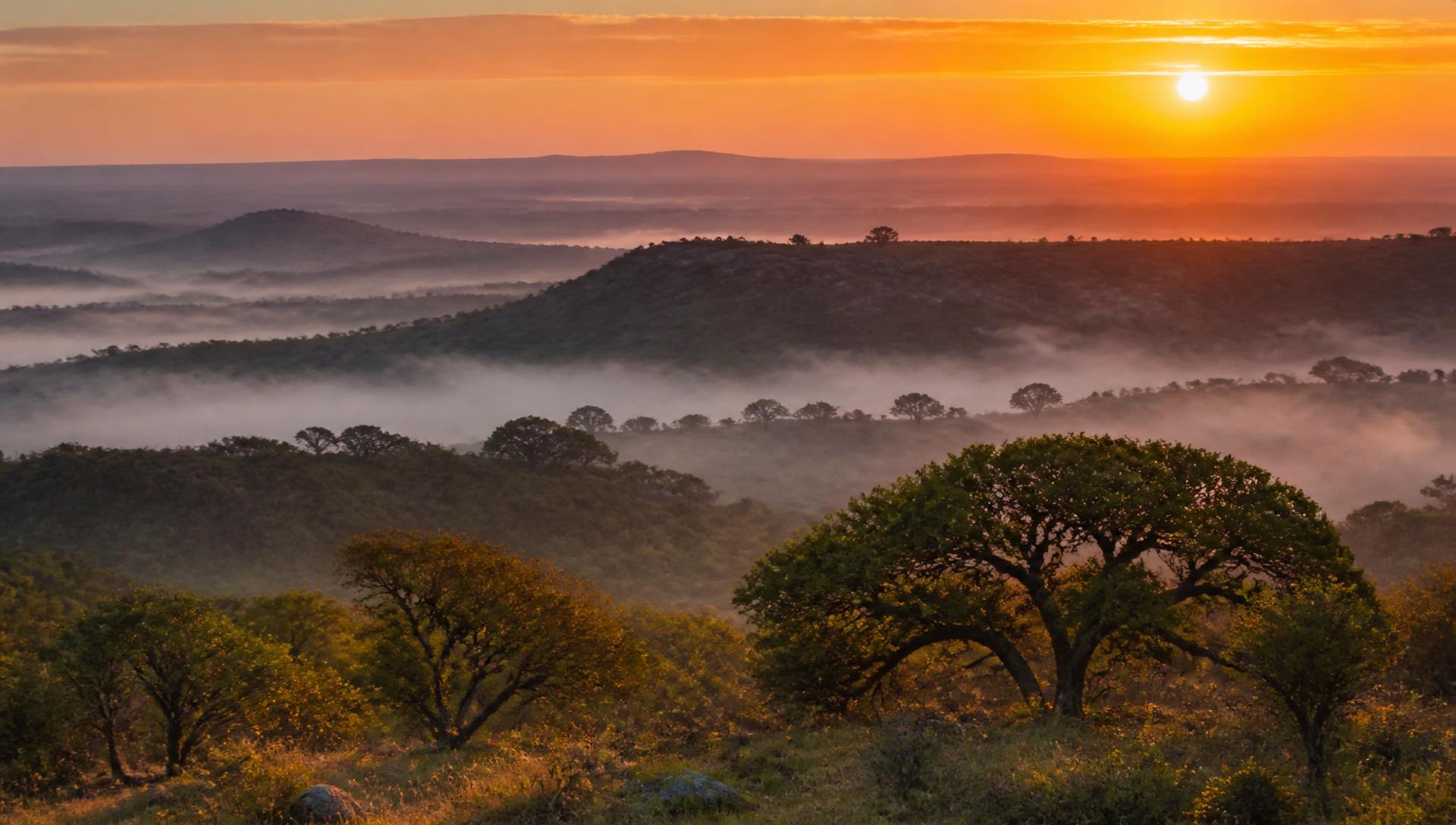 Texas Hill Country at sunrise